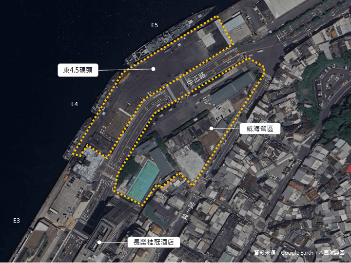 基隆港區廊帶再生發展計畫案 | 一方透明泳池的威海營區